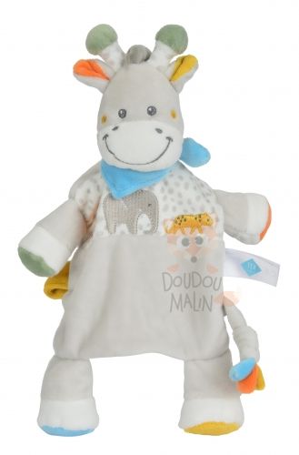 doudou girafe grise blanche éléphant lion tex baby neuf