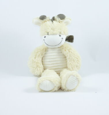  peluche girafe jaune beige foulard 30 cm 