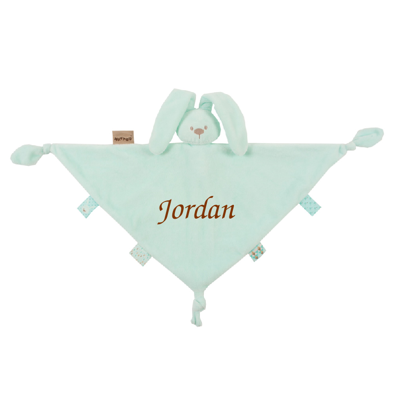 Doudou Lapin Lapidou Nattou 65cm - Vert Menthe, Super Doux Et Lavable, Compagnon Bébé