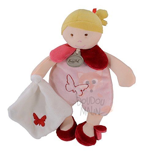  mes petites poupées fille pantin mouchoir rose rouge papillon 