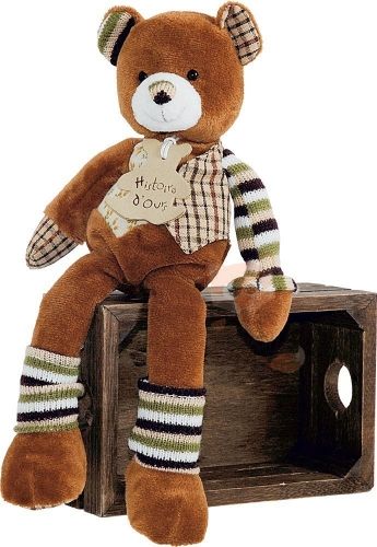  les saltimbanques ours marron vert blanc beige veston 