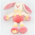  lapin rose jaune crème broderie étoile 