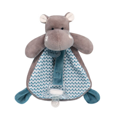  - bazile lhippo - avec attache-sucette bleu 15 cm 
