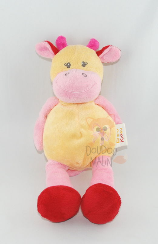  vache rose jaune rouge noeud 