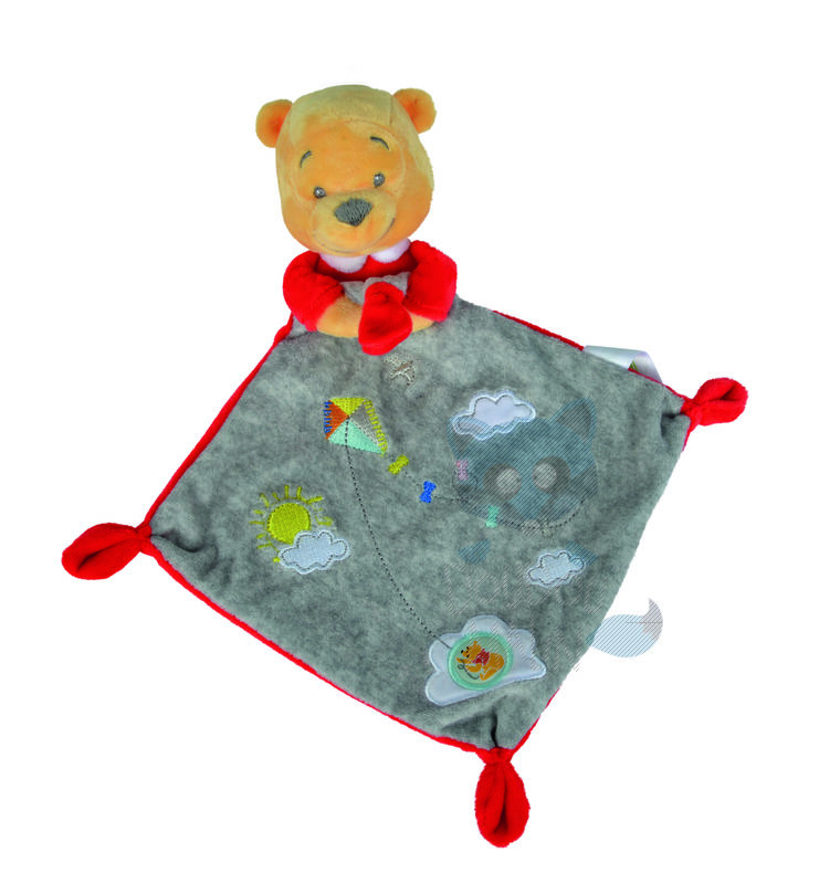 Disney Winnie Doudou Plat Winnie Gris Disney Winnie Doudou Plat Winnie Gris