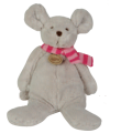  les ptits mousse pantin souris gris rose rayé écharpe 