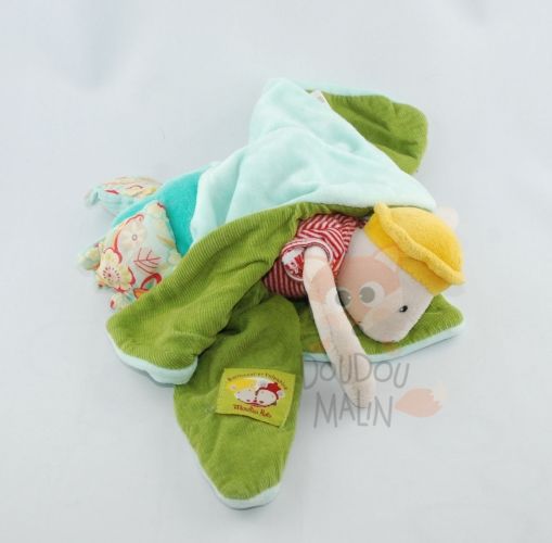 Moulin Roty Balthazar Valentine Soft Toy Mouse Green