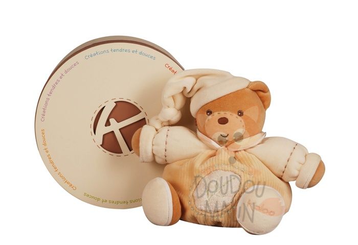  ours boule pure bonnet feuille beige crème jaune vert 