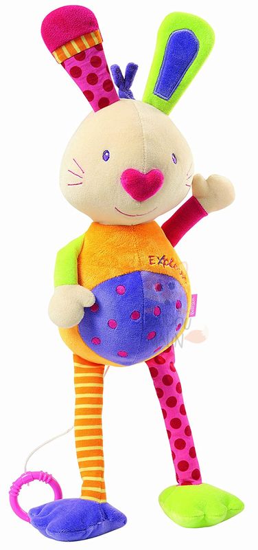  explorer boîte à musiqu lumineuse lapin jaune violet rose 
