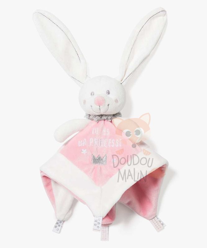 Doudou plat lapin anneau de dentition Indiana Llooni Made in France