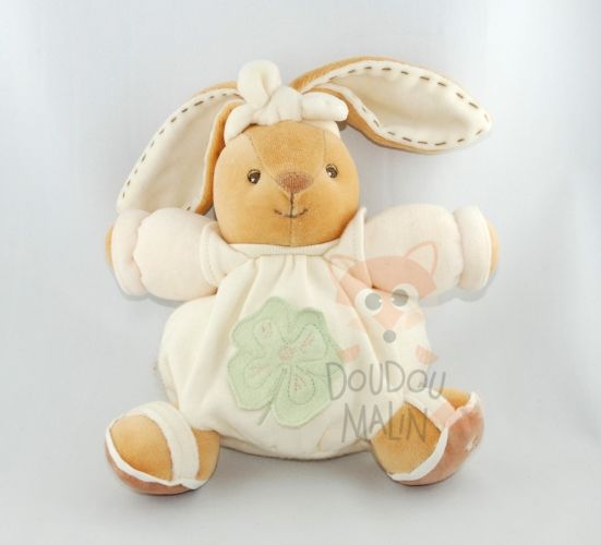  pure lapin boule beige vert trèfle noeud 