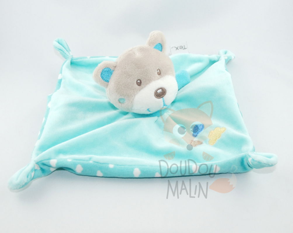  ourspe plat carré bleu blanc nuage écharpe 