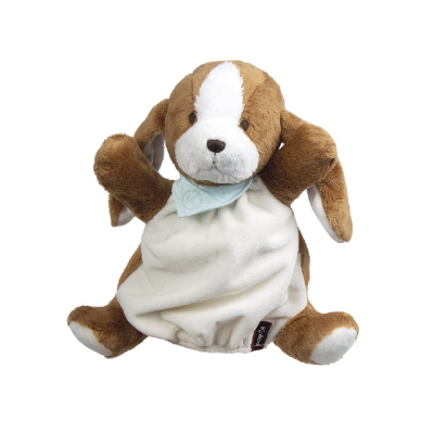  les amis tiramisu chien marionnette marron 25 cm 