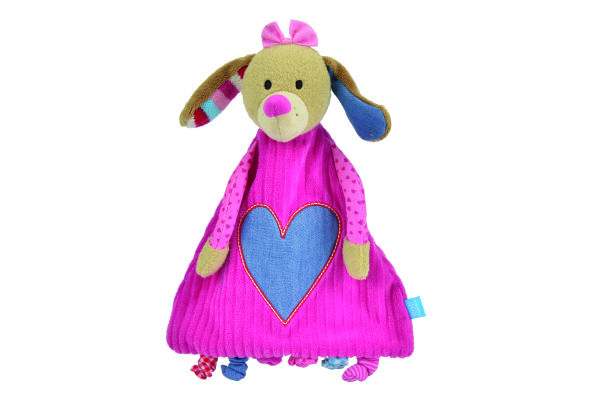  chien rose bleu coeur 