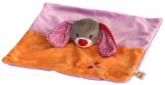  charlotte lapin plat carré violet orange rouge broderie fleur 
