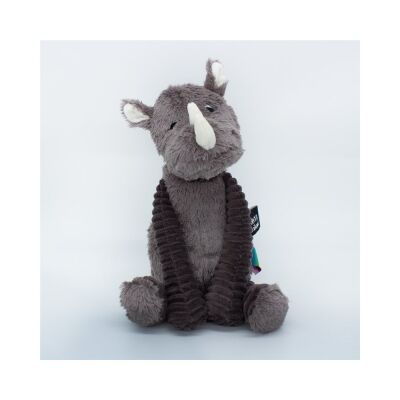 Les déglingos - les ptipotos - grobisou rhinocéros gris - peluche 30 cm 