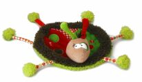  clarabelle coccinelle plat rond marron vert rouge 