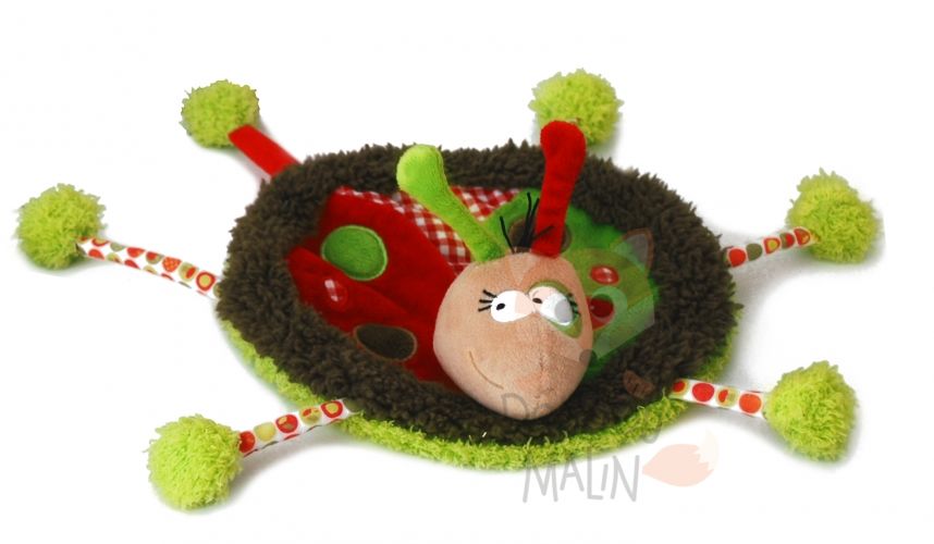  clarabelle coccinelle plat rond marron vert rouge 
