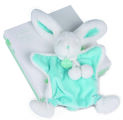  lapin pompon plat blanc vert amande 