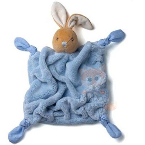 Kaloo DOUDOU KALOO LAPIN  PLUME BLEU GRIS BOULE NEUF 