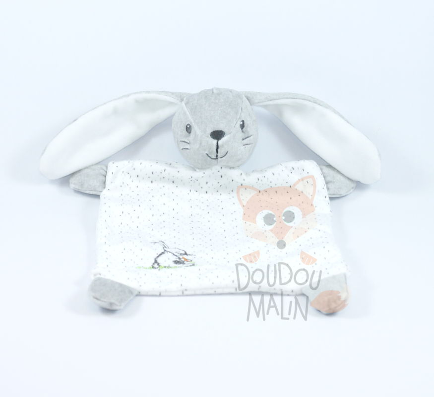 Doudou Plat Lapin Gris Jellycat Bashful Silver Bunny Soother