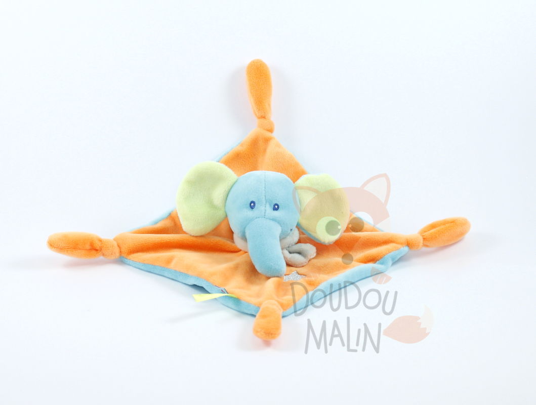  plat éléphant bleu orange 