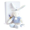  - lapin matelot bleu - peluche blanc bleu 25 cm 