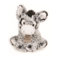  zanimoos peluche âne noir blanc 15 cm 