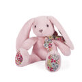  - copains câlins - peluche lapin rose25 cm 