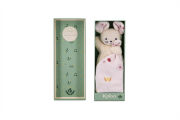  - carré douceur - souris rose jolie marguerite 17 cm 