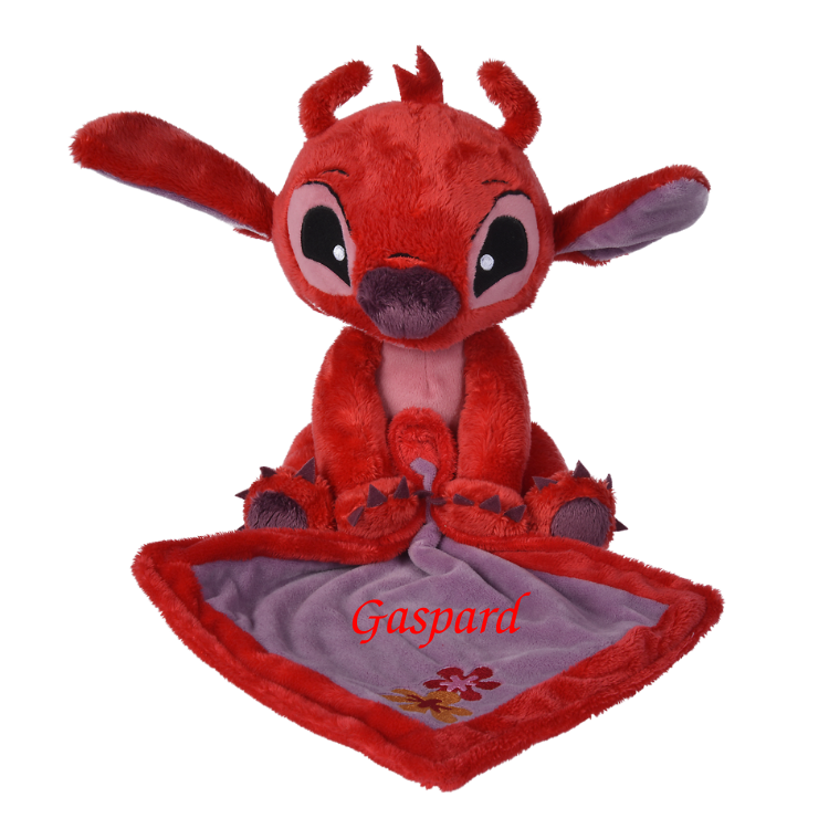 Disney Leroy Peluche avec doudou rouge fleur 25 cm