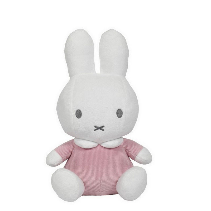 Miffy le lapin - Peluche velours rose hochet 32 cm