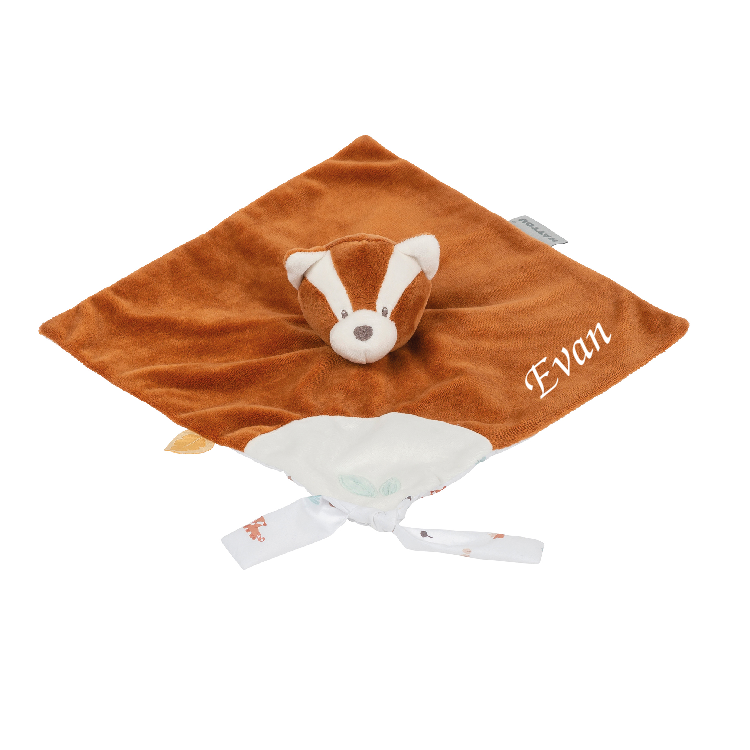 Nattou Mini Doudou Plat Charlie Le Chien – 28 Cm, Dès La Naissance, Jacquard Coton/Polyester, Caramel, Végétalien