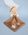  - les lumilunes - mouchoir ours marron étoile 25 cm 