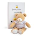  - ours petit roi - peluche blanc 25 cm 