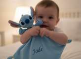  - stitch - plat bleu fleur 30 cm 