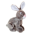  peluche lapin flammé marron 25 cm 