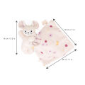  - carré douceur - souris rose jolie marguerite 17 cm 