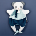  - les petits fûtés - marionnette panda bleu blanc 30 cm 