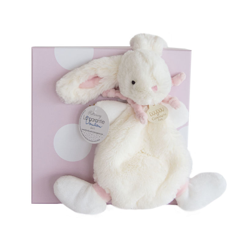 lapin Doudou et Compagnie gris et blanc carotte orange