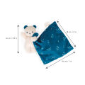  - carré douceur - ours bleu noctambule 17 cm 