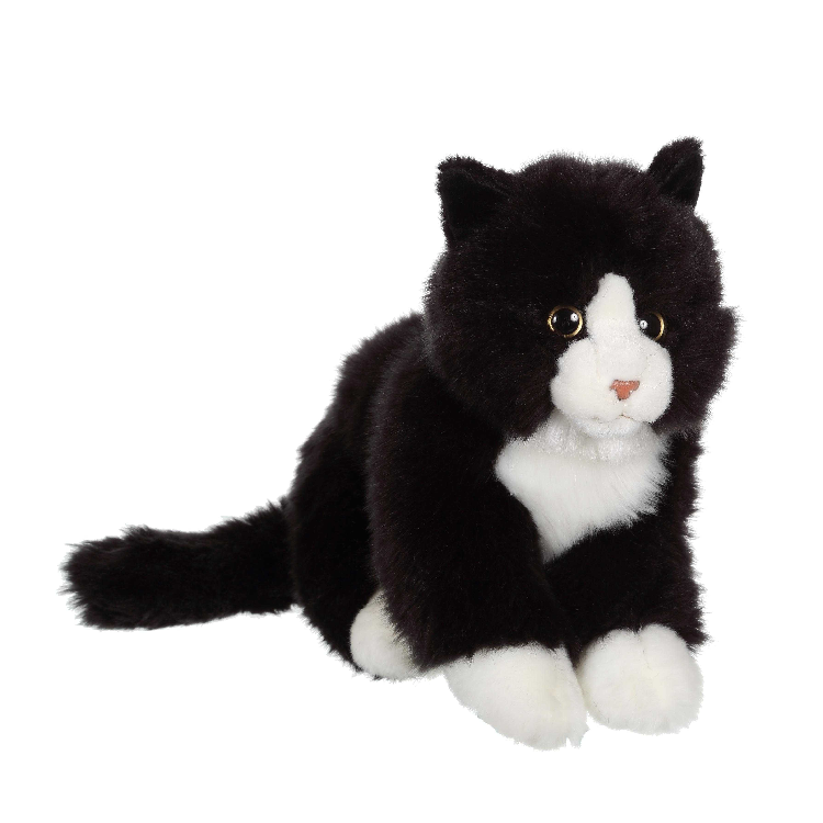 Doudou peluche chat blanc roux Max et Sax 30 cm TY021963