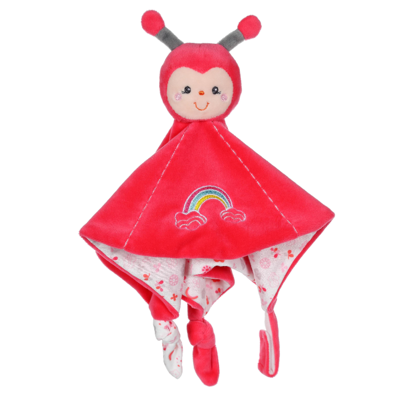 Hochet Doudou Coccinelle Gipsy - Rose Avec Clochettes Intérieures - 13 Cm - Pour Bébé