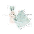  - carré douceur - lapin vert bouquet dagrumes 17 cm 