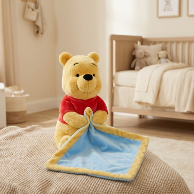  winnie lourson peluche avec bleu 25 cm 