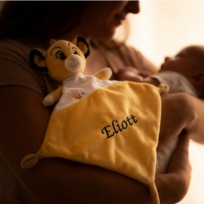  - simba lion - plat jaune blanc fleur 30 cm 