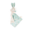  - carré douceur - lapin vert bouquet dagrumes 17 cm 
