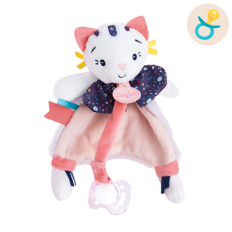 Doudou attache tétine - rose - Souris Verte