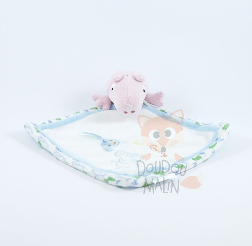 Peppa Pig - Doudou plat cochon rose renard 22 cm