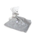 - les flocons - peluche ours blanc avec gris étoile 15 cm 